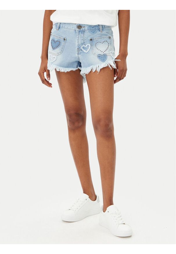 One Teaspoon Szorty jeansowe Retro Dukes 26849 Niebieski Relaxed Fit. Kolor: niebieski. Materiał: bawełna. Styl: retro