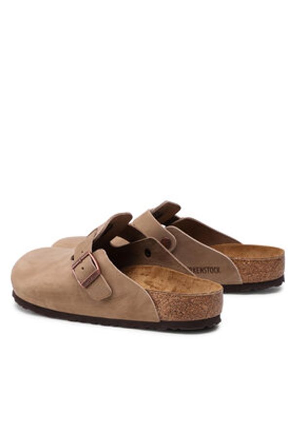 Birkenstock Klapki Boston Bs 960811 Beżowy. Kolor: beżowy. Materiał: nubuk, skóra