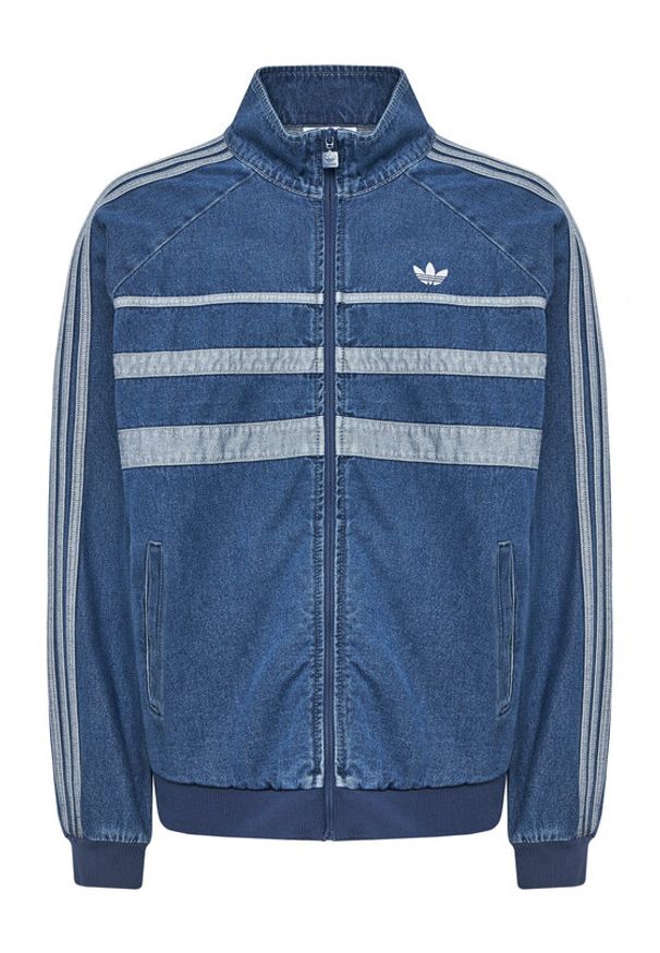 Adidas - adidas Bluza adicolor First Blue Denim JX6457 Niebieski Regular Fit. Kolor: niebieski. Materiał: bawełna