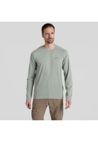 CRAGHOPPERS - Longsleeve męskie Craghoppers NosiLife Abel LS T-Shirt. Kolor: zielony. Długość rękawa: długi rękaw. Sport: turystyka piesza