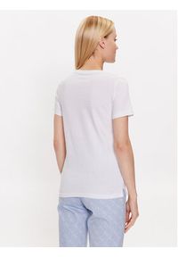 Guess T-Shirt W1YI1B I3Z14 Biały Slim Fit. Kolor: biały. Materiał: bawełna
