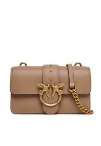 Pinko - PINKO Torebka Love One Mini ST.CL Al 25-26 PLTT 105856 A0F1 Beżowy. Kolor: beżowy. Materiał: skórzane