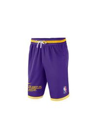 Spodnie koszykarskie męskie Nike Los Angeles Lakers. Kolor: fioletowy. Długość: krótkie