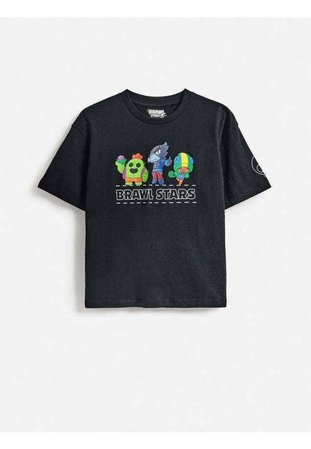 Reserved - T-shirt Brawl Stars - czarny. Kolor: czarny. Materiał: bawełna, dzianina