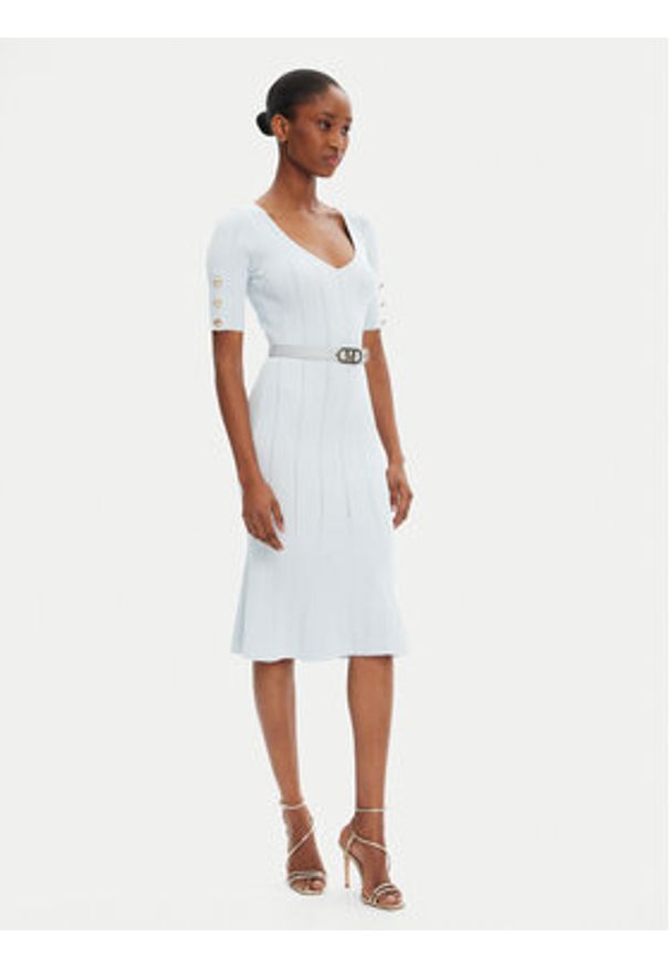 Marciano Guess Sukienka dzianinowa 5RGK07 5810Z Niebieski Regular Fit. Kolor: niebieski. Materiał: wiskoza
