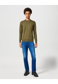 Wrangler - WRANGLER MĘSKI SWETER KNIT SWEATER IVY GREEN 112357202 W8F2016396. Okazja: na co dzień. Typ kołnierza: bez kaptura. Materiał: wełna, bawełna, materiał, nylon, poliamid. Długość rękawa: długi rękaw. Długość: długie. Styl: casual, elegancki #5