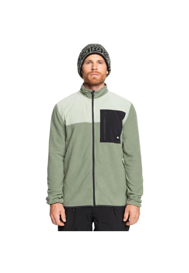Quiksilver - dla Mężczyzn AKER Zielony. Kolor: niebieski. Materiał: poliester, materiał