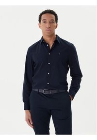 TOMMY HILFIGER - Tommy Hilfiger Koszula MW0MW40460 Granatowy Slim Fit. Kolor: niebieski. Materiał: bawełna #1