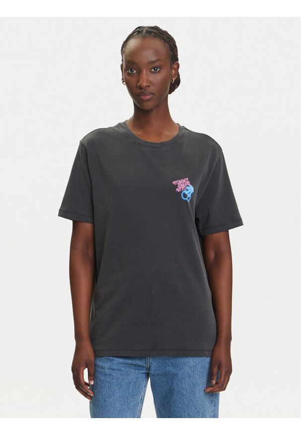 Tommy Jeans T-Shirt Neon DW0DW21358 Szary Relaxed Fit. Kolor: szary. Materiał: bawełna