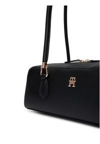 TOMMY HILFIGER - Tommy Hilfiger Torebka Th Grace Shoulder Bag AW0AW18748 Czarny. Kolor: czarny. Materiał: skórzane #5