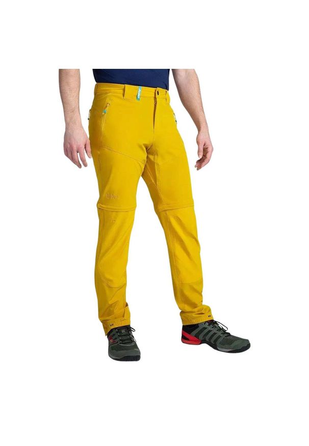 Męskie spodnie outdoorowe Kilpi HOSIO-M. Kolor: żółty. Materiał: nylon. Sezon: lato. Sport: turystyka piesza