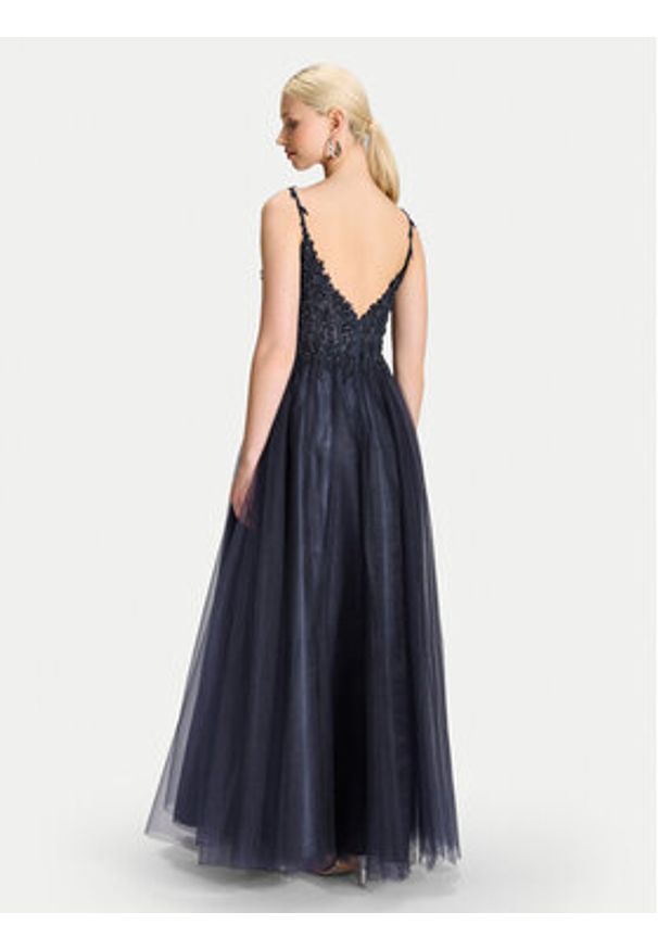 Hey Kyla Sukienka wieczorowa 5AK025HK Granatowy Regular Fit. Kolor: niebieski. Materiał: syntetyk. Styl: wizytowy
