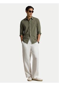 Polo Ralph Lauren Koszula 710654408504 Khaki Regular Fit. Typ kołnierza: polo. Kolor: brązowy. Materiał: bawełna #4