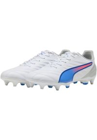 Buty piłkarskie Puma King Pro MxSG 107870 02 białe. Kolor: biały. Materiał: materiał. Szerokość cholewki: normalna. Sport: piłka nożna #6