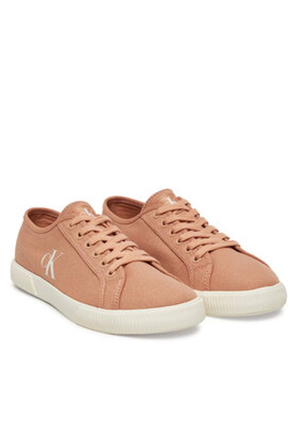 Calvin Klein Jeans Tenisówki Ess Vulc Low Cv Mg Wn YW0YW01762 Koralowy. Kolor: pomarańczowy. Materiał: materiał