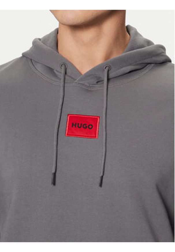 Hugo - HUGO Bluza Daratschi214 50458700 Szary Regular Fit. Kolor: szary. Materiał: bawełna