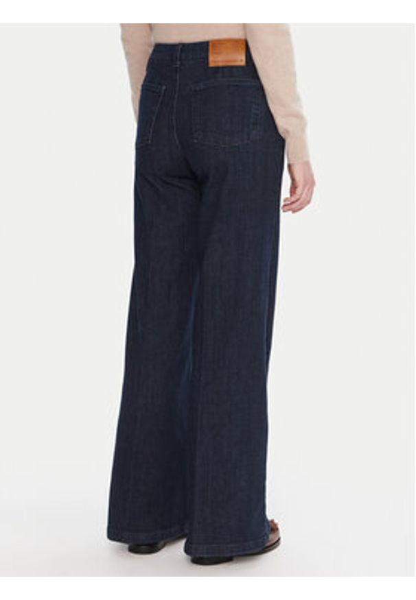United Colors of Benetton - United Colors Of Benetton Jeansy 4TUT574X5 Granatowy Wide Leg. Kolor: niebieski
