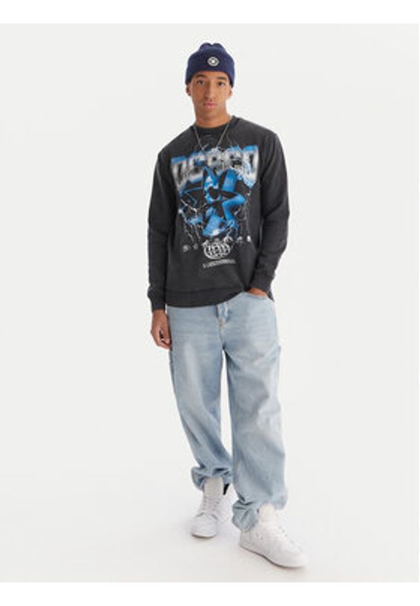 DC Shoes Bluza Skull Shock Crew EDYSF03251 Szary Regular Fit. Kolor: szary. Materiał: bawełna