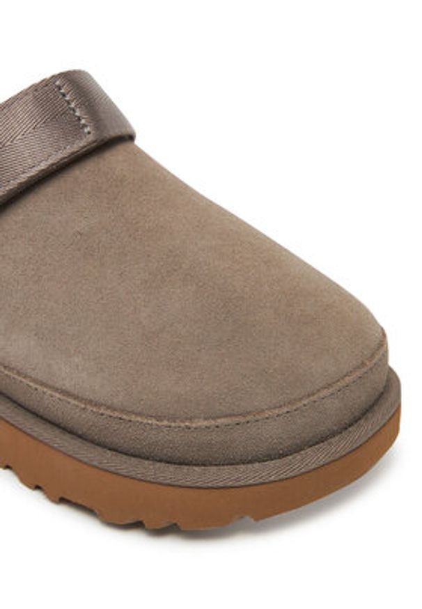Ugg Klapki W Goldenstar Clog 1138252 Szary. Kolor: szary. Materiał: skóra, zamsz