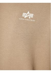 Alpha Industries Bluza Basic Small Logo 196318 Beżowy Regular Fit. Kolor: beżowy. Materiał: bawełna