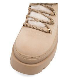 DeeZee Botki QUEENIE WS6151-03 Beżowy. Kolor: beżowy. Materiał: materiał #3