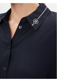 TOMMY HILFIGER - Tommy Hilfiger Sukienka koszulowa Smd Detail Fluid Knee Dress WW0WW41009 Granatowy Regular Fit. Kolor: niebieski. Materiał: wiskoza. Typ sukienki: koszulowe #2