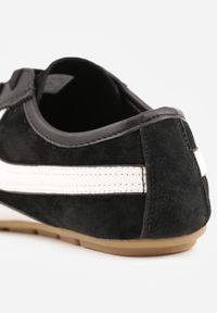 Renee - Czarne Sneakersy Klasyczne Tenisówki z Zamszu Naturalnego Talanashta. Okazja: na co dzień. Kolor: czarny. Materiał: zamsz #4