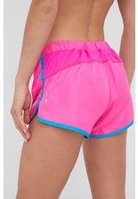 CMP szorty do biegania damskie kolor różowy z aplikacją medium waist. Kolor: różowy. Wzór: aplikacja #3