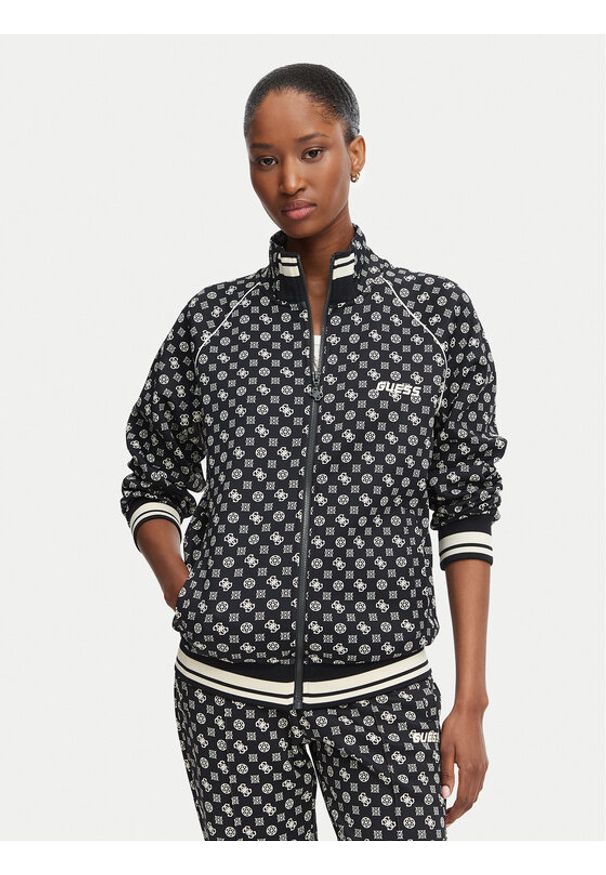 Guess Bluza V5YQ03 KB212 Czarny Regular Fit. Kolor: czarny. Materiał: syntetyk
