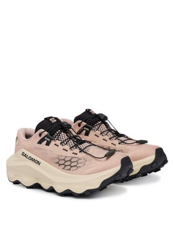 salomon - Salomon Buty do biegania Ultra Glide 4 L49149200 Beżowy. Kolor: beżowy. Materiał: materiał