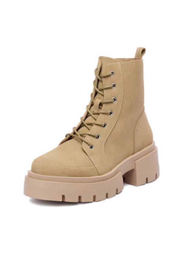 DeeZee Trzewiki W4LH101007 Beżowy. Kolor: beżowy. Materiał: materiał, syntetyk