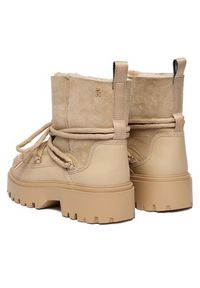 TOMMY HILFIGER - Tommy Hilfiger Śniegowce FW0FW08996 Beżowy. Kolor: beżowy. Materiał: skóra #4