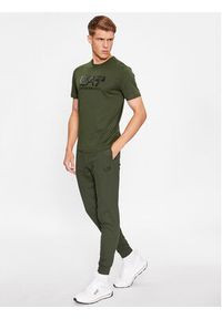 EA7 Emporio Armani Spodnie dresowe 8NPP53 PJ05Z 1845 Khaki Regular Fit. Kolor: zielony, brązowy. Materiał: bawełna, dresówka