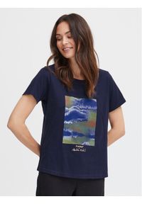 Fransa T-Shirt 20612765 Granatowy Regular Fit. Kolor: niebieski. Materiał: bawełna #1