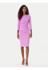 Rinascimento Sukienka koktajlowa CFC0126154003 Różowy Slim Fit. Kolor: różowy. Materiał: syntetyk. Styl: wizytowy