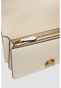 Pinko - PINKO Biała kopertówka Love One Mini St. Cl Vitello Seta. Kolor: biały. Wzór: aplikacja. Materiał: skórzane. Styl: wizytowy, elegancki #4