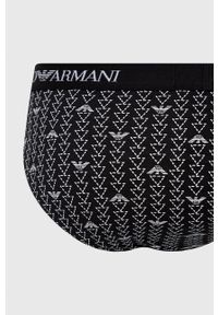Emporio Armani Underwear slipy bawełniane (3-pack) kolor czarny. Kolor: czarny. Materiał: bawełna