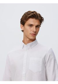 Reserved - Bawełniana koszula slim fit - biały. Kolor: biały. Materiał: bawełna #1