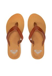 Roxy Japonki ARJL101146 Brązowy. Kolor: brązowy. Materiał: skóra