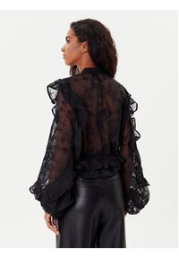 BARDOT Bluzka Frill Embroidered 59896TB2 Czarny Regular Fit. Kolor: czarny. Materiał: syntetyk #4