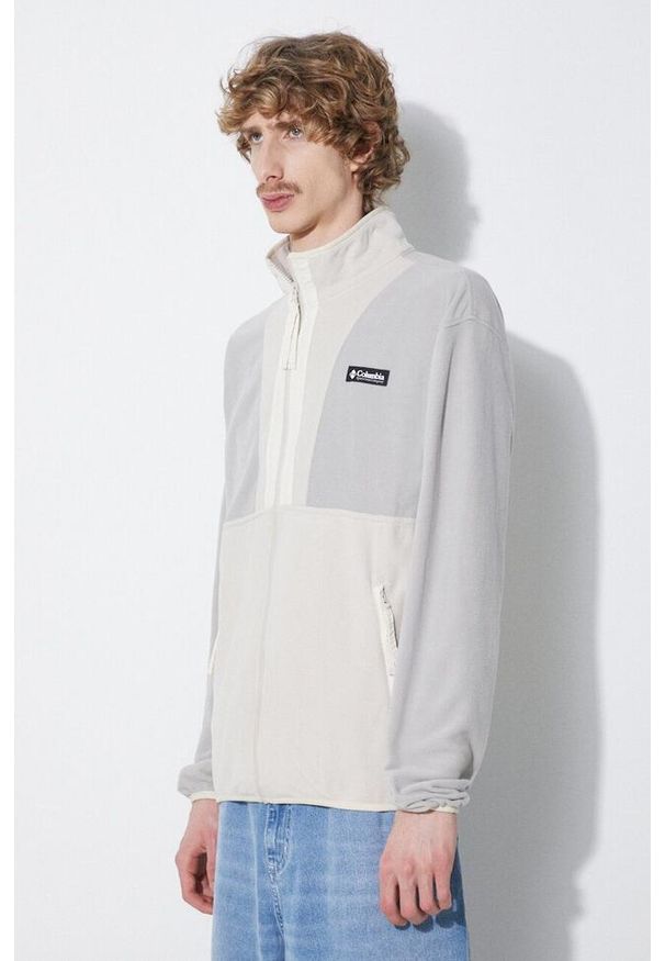 columbia - Polar Sportowy Męski Columbia Back Bowl Fleece Lightweight. Kolor: szary. Materiał: polar