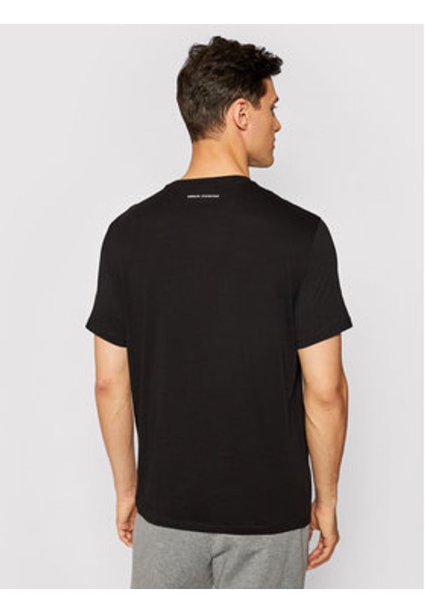 Armani Exchange T-Shirt 8NZTCK Z8H4Z 1200 Czarny Slim Fit. Kolor: czarny. Materiał: bawełna