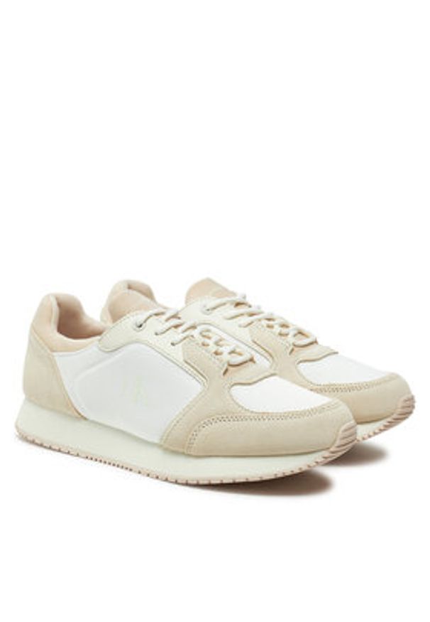Calvin Klein Jeans Sneakersy Runner Laceup Low Mg Media YW0YW01644 Écru. Materiał: materiał
