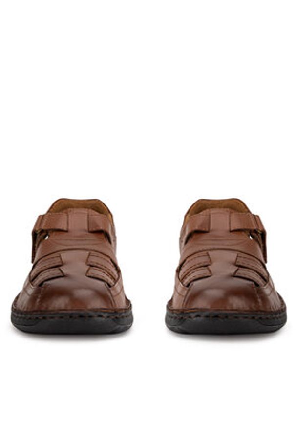 Go Soft Sandały ROMA-02 MI18 Brązowy. Kolor: brązowy. Materiał: materiał