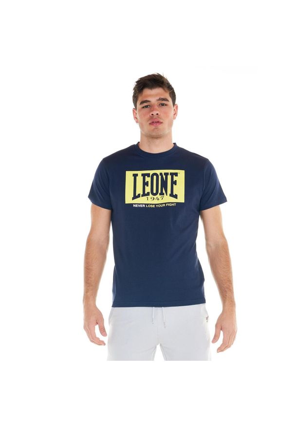 LEONE 1947 APPAREL - Sportowa koszulka męska Fluo. Kolor: niebieski. Materiał: tkanina. Sport: fitness