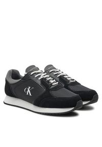 Calvin Klein Jeans Sneakersy Retro Sock Runner Mg Wmm YM0YM01152 Czarny. Kolor: czarny. Materiał: skóra