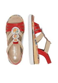 Rieker Sandały 679L4-33 Kolorowy. Materiał: syntetyk. Wzór: kolorowy #3