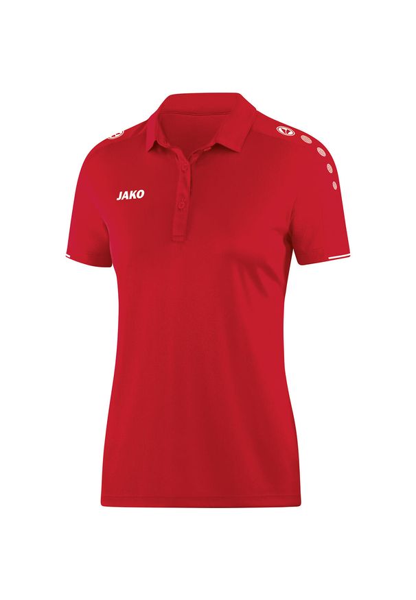 Damska koszulka polo Jako Classico. Typ kołnierza: polo. Kolor: czerwony. Styl: elegancki