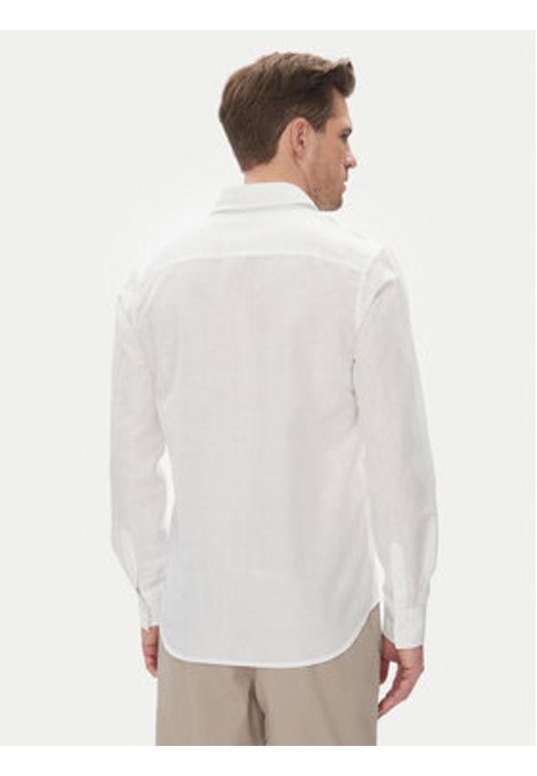 Calvin Klein Jeans Koszula J30J327295 Biały Regular Fit. Kolor: biały. Materiał: bawełna
