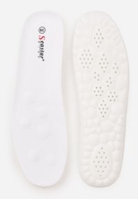 Born2be - Białe Sneakersy w Stylu Kultowych Tenisówek Genenor. Okazja: na spacer. Kolor: biały. Materiał: jeans, dresówka. Sport: turystyka piesza #7